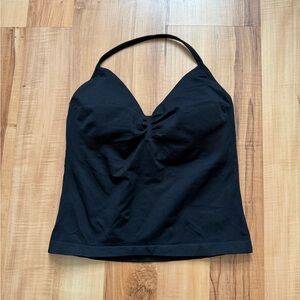 Dfyne Black Halter Strappy Impact Top Size Medium